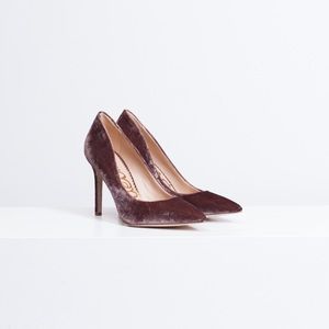 Sam Edelman Hazel velvet pump in mink